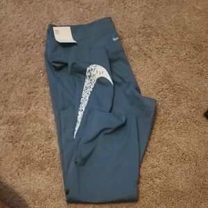 Nike Blue Leggings Athletic Fit